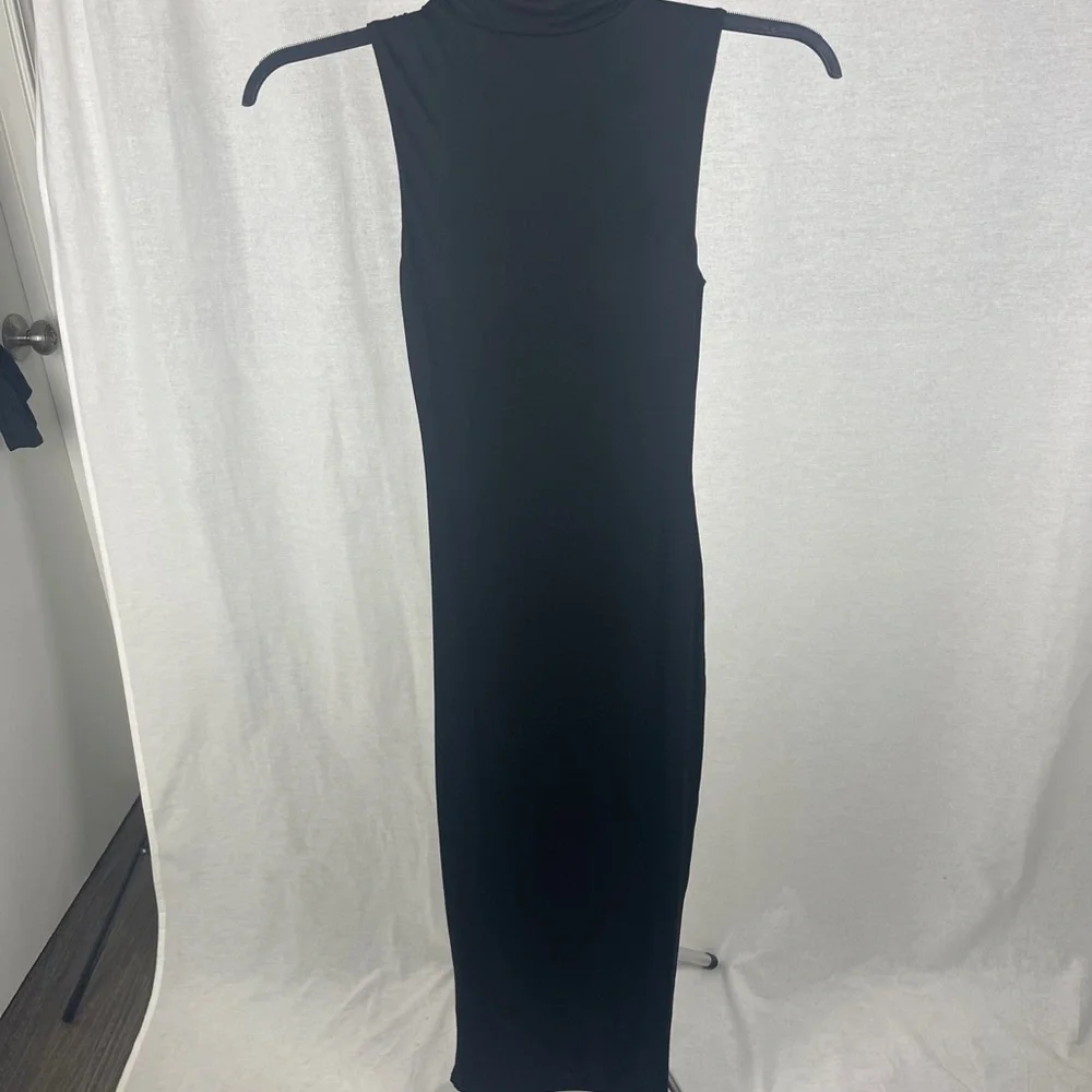 GOOD AMERICAN Good Touch Sleeveless Turtleneck Body-Con Midi Dress size … - Picture 3 of 5